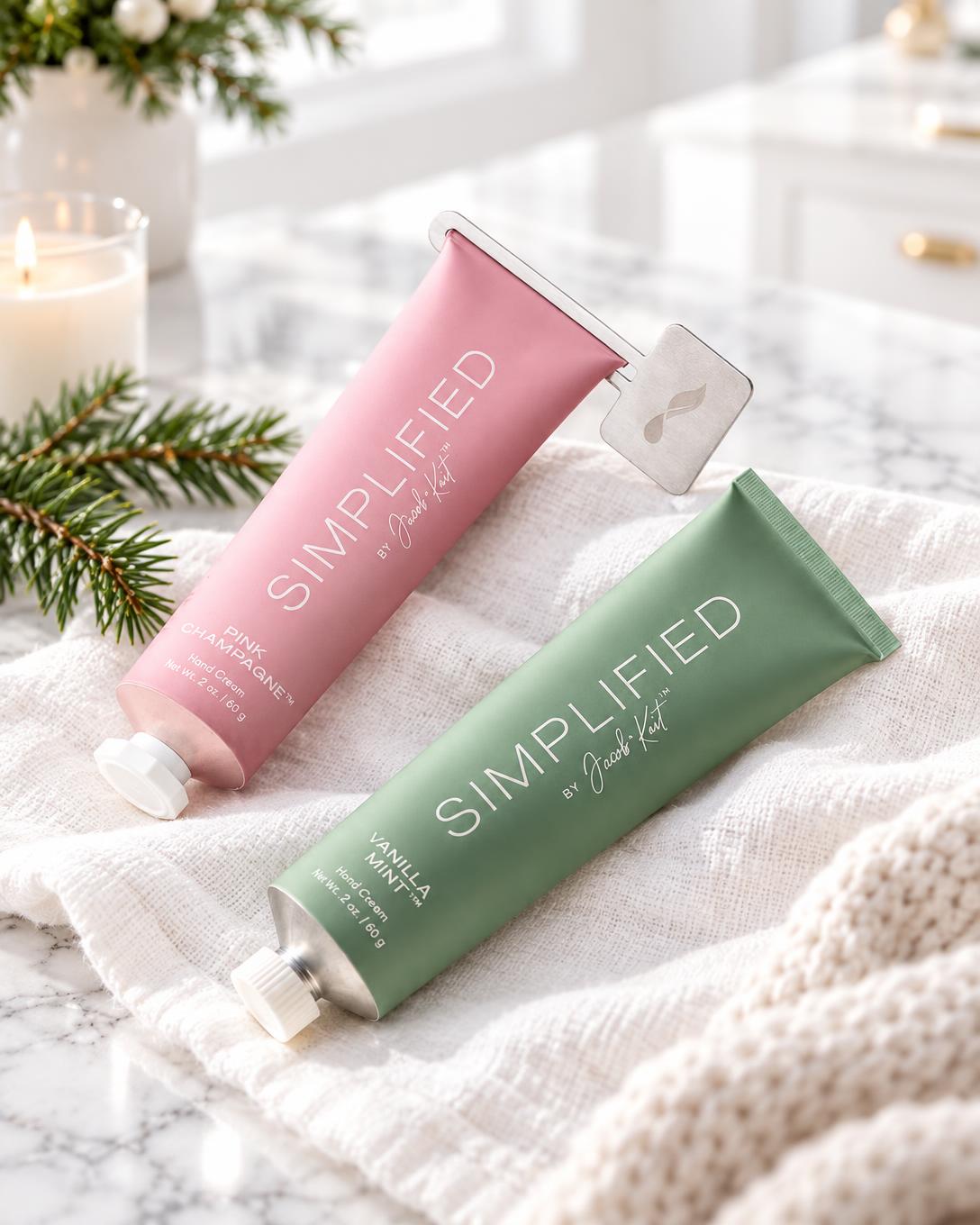 Pink Champagne and Vanilla Mint Hand Creams