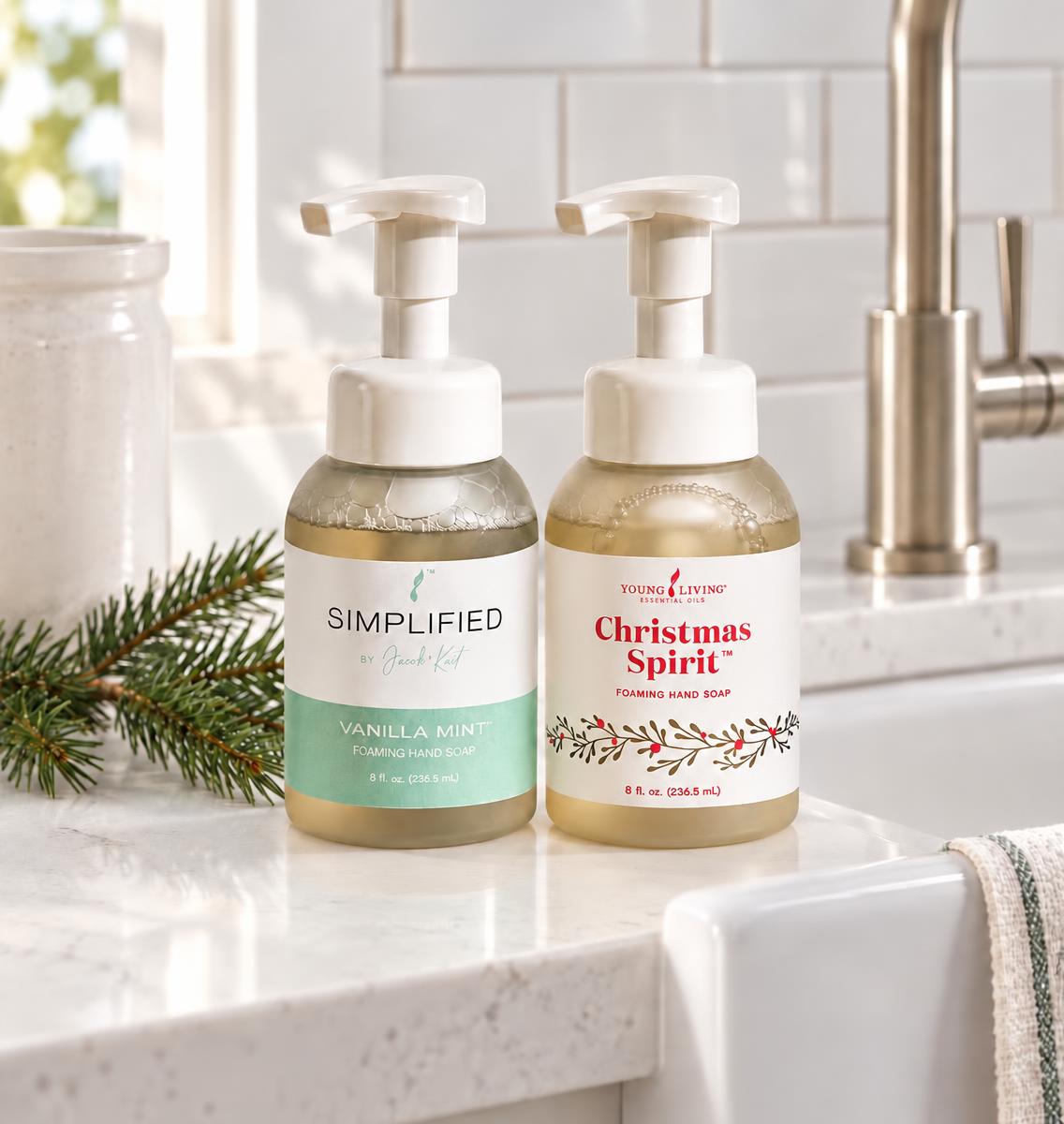 Vanilla Mint and Christmas Spirit Foaming Hand Soaps